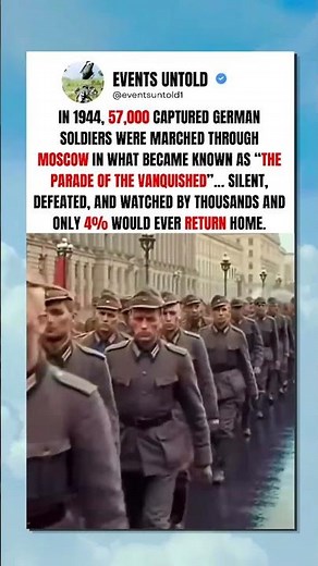 57,000 captured Germans “The Parade of the vanquished” #ww2