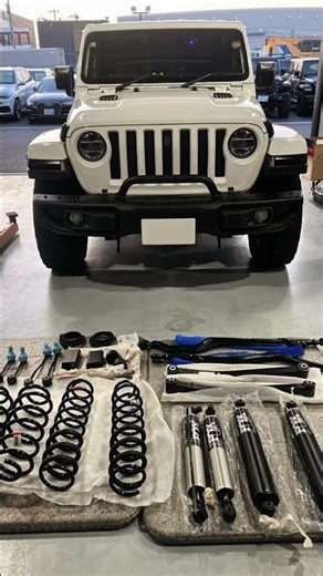 Jeep Wrangler [Lift kit installation/Overfender installation etc.] #jeep #wrangler #car #shorts