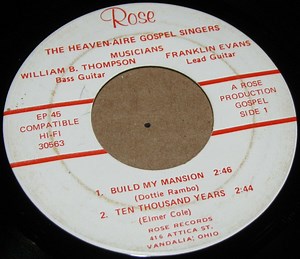 The Heaven-Aire Gospel Singers – Build My Mansion (1972, Vinyl)
