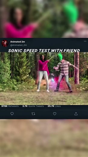 Sonic speed test with friend #viralshort #tranding #animeedit #phonkagressive