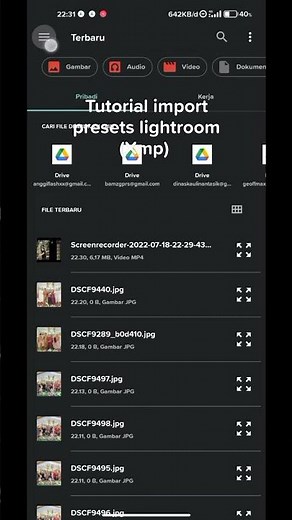 Tutorial Import presets Lightroom Mobile (xmp) #lightroom #lightroompresets #tutorial