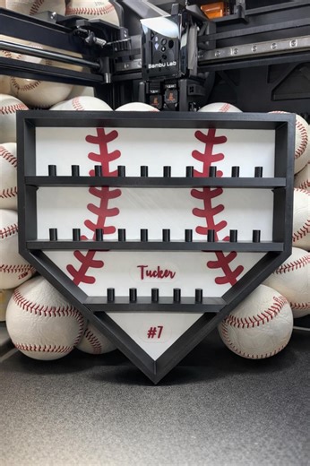 Baseball Championship Ring Display - With Optional Baseball Shelf and WIDER Spacing! - Etsy