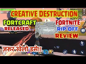 Creative destruction ( Fortcraft ) release | Creative destruction game reviews|fortnite clone|Hindi