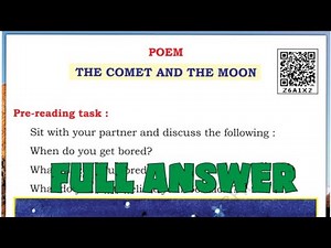 ||class 6 English||poem-The comet and the moon||#class6english #class6 #class6th