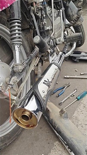 Splendor BS7 New Silencer 98 Model Fitting | Loud Bass Sound 😍😯@bikemaster07