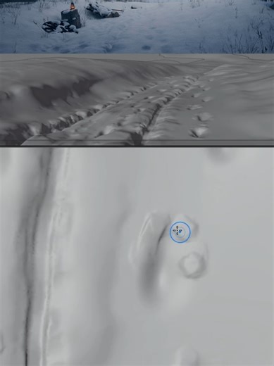 Winter Hill. How it was made in Blender. Watch the full video tutorial on my YouTube! #blender #scene #winter #cinematic #cgi #digitalartist