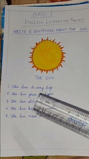 Class 1 English Literature project guiding video