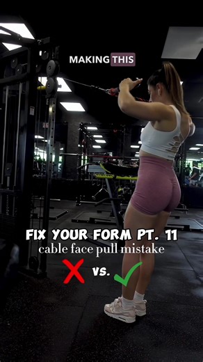 Cable face pull fix Adjust your setup to hit rear delts—not traps. Full 12-Week Program 🔗 in bio. My program shows you step-by-step. #facepulls #reardelts #upperbodyworkout #womensfitness #fitnesstips