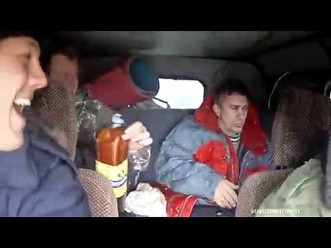 Russians in a car