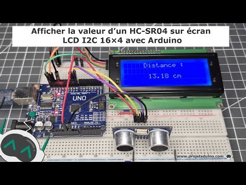 Afficher la valeur d’un HC SR04 sur écran LCD I2C 16×4 avec Arduino