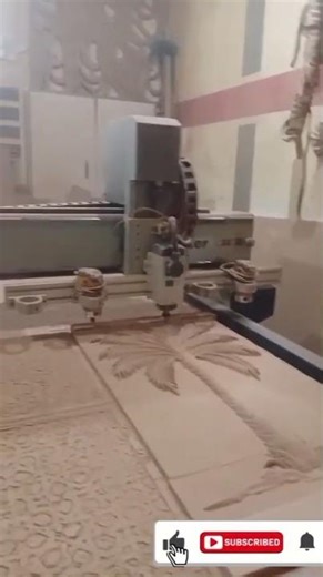 Watch this Palm Tree design come to life 🌴 Amazing CNC carving process