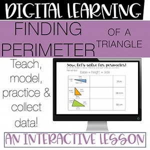 Perimeter of a Triangle  - Distance Learning Lesson