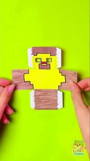 🖍️✨ Bring Paper Minecraft Steve to LIFE! Blinking Eyes DIY – So Cool! 😍⛏️