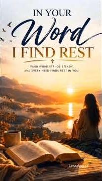 In Your Word, I find rest