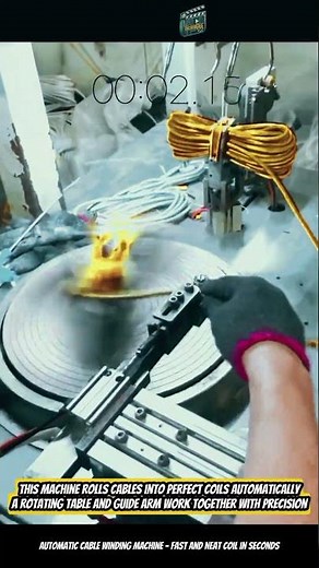 Automatic Cable Winding Machine – Fast and Neat Coil in Seconds!