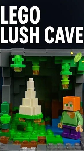 Minecraft Lush Cave in LEGO | Studio Reveal at 30 Subs #shorts#minecraft #legominecraft #lego