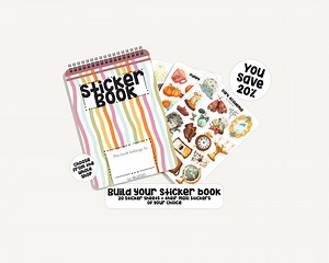 Build Your Sticker Book | 20 Different Sticker Sheets - Bujo Sticker - Bullet Journal Stickers - Stickersheet - Sticker Set - Etsy