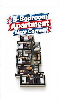 Full Tour of a 5-Bedroom Apartment Near Cornell | See the Entire Floor Plan!