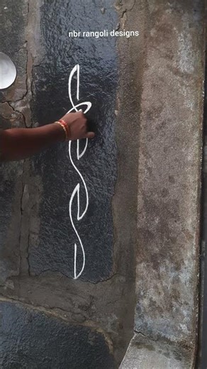 simple daily side border design for rangoli