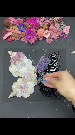 DIY Crystal Shell Butterfly - Unique Craft Showcase