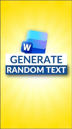 How To Generate Random Text in Microsoft Word #wordtutorial #microsoft