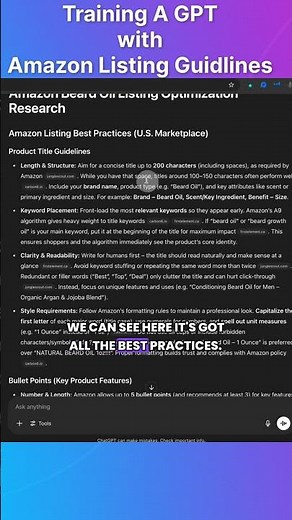 How to Train ChatGPT to be an Amazon Listing Optimization Expert
