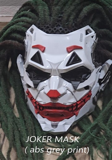 Joker Cosplay Mask (grey Print) - Etsy