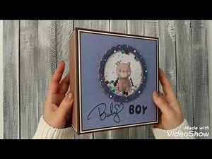 Hello BABY BOY walkthrough | Quick & Easy mini album | 6x6 | With a few pop-up pages | For Beginners