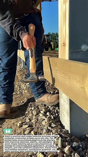 Deck Ledger Fastening Made Easy #ConstructionTips #DeckBuilding #Carpentry