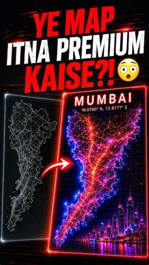 Mumbai Map Ko Itna PREMIUM Kaise Banaya?! 🤯 #shorts #ai