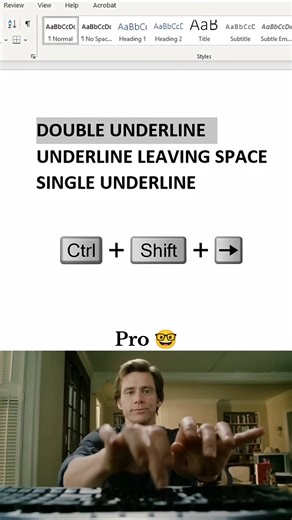 Underline Text in Microsoft word 🤓 Simple Trick #word #mswordtutorial #office #mswordsymbols #shorts