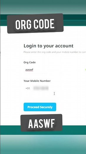 What is ORG CODE of ASC APP and HOW to LOGIN | TUTORIAL