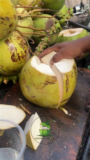 Effortless Coconut Opening Technique You Must Try! #coconutwater