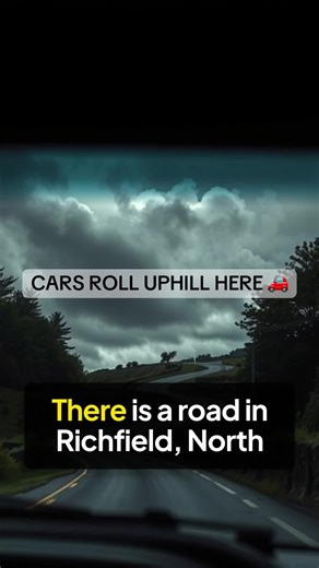 Put it in neutral and wait for the push. 🚗👻 Have you tried Gravity Hill? #GravityHill #RichfieldNC #UrbanLegend #HauntedRoad #RoadsideAttraction