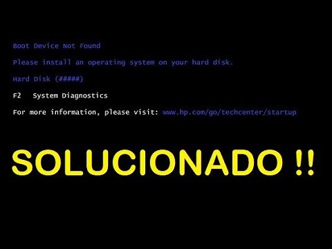HP Error: Boot Device Not Found/ Hard Drive Not Detected