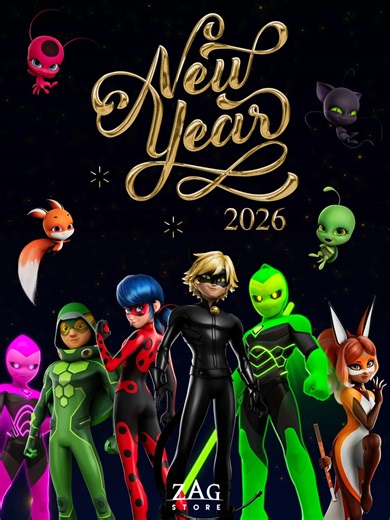 Zag Store on Instagram: "✨🎆 Happy New Year, Miraculous Fans! 🎆✨ A new year begins, filled with magic, surprises, and heroic adventures — and we’re thrilled to keep sharing this journey with you! Thank you for your support, your passion, and for making the Miraculous community shine brighter every year. May 2025 bring you luck like Ladybug, courage like Cat Noir, creativity like Marinette, and kindness like our beloved Kwamis. 💖🐞🐱 Get ready… new releases, e