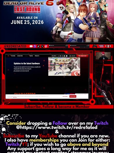 Dead or alive 6 Last Round mini#redre1ated#Deadoralive#gaming Speaking about the upcoming DOA 6 last round game and criticizing the low effort involved requesting $40 dollars, while this game will not have any roll back netcode or cross play....Smh #tiktok #twitchclips #followmytwitch