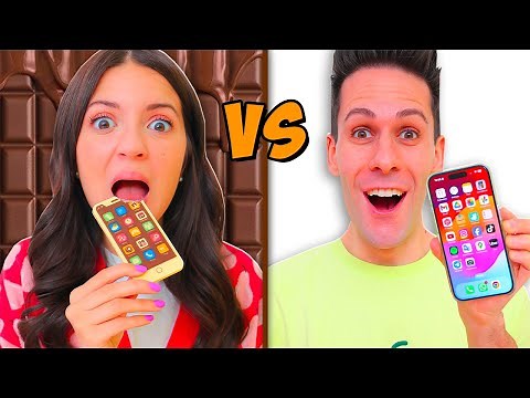 MANGIAMO SOLO CIBO DI CIOCCOLATO vs NORMALE!!