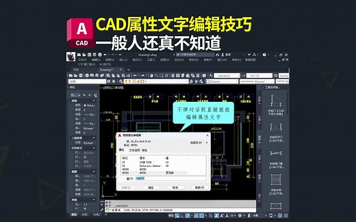 CAD属性文字编辑技巧
