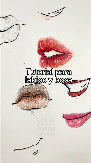 How to draw lips and mouth