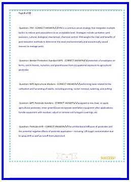 OREGON PESTICIDE LAWS AND SAFETY EXAM AND COMPLETE 180 QUESTIONS AND DETAILED SOLUTIONS JUST RELEASE