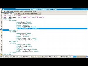 xml with css (student information)