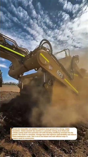 CAT Soil Stabilizer in Action! #HeavyEquipment #RoadConstruction #CATMachines