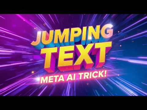 Create Jumping Text Animation Instantly | Stunning Results with Meta AI How To Tutorial