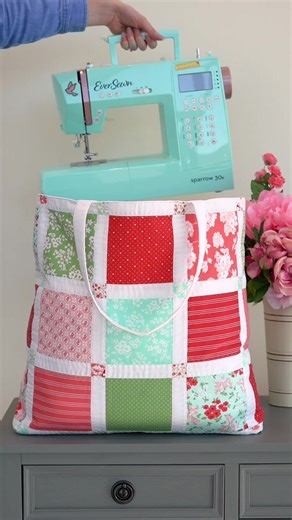 POV: You finally found the tote that fits your entire sewing room!✨👜 The Magic Charm Pack Tote Bag holds WAY more than you think! Shop now at the link in our bio! #shabbyfabrics #sewingtiktok #quiltingtiktok #summersewingideas #totebags