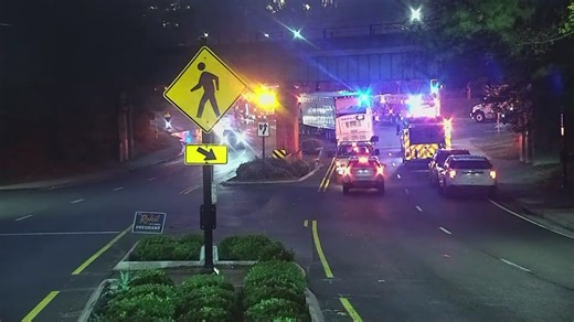 Road closed in Atlanta as crews respond to apartment fire