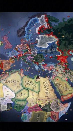 WW2 WITH MODERN BORDERS / HOI4 TIMELAPSE #hoi4 #heartsofiron4