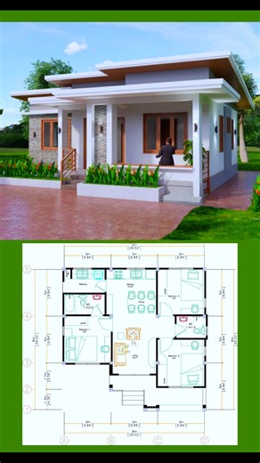 🌿Modern and functional, this 9x9 meter house plan with a shed roof is both stylish and practical. #ModernHouse #HouseDesign #ShedRoofDesign #SmallHomeLiving🌿 #dreamhouse 🏡ℂ𝕋𝕋𝕆💚 | Dream House