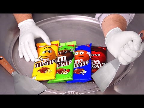 m&m Chocolate Bars - Ice Cream Rolls | ASMR