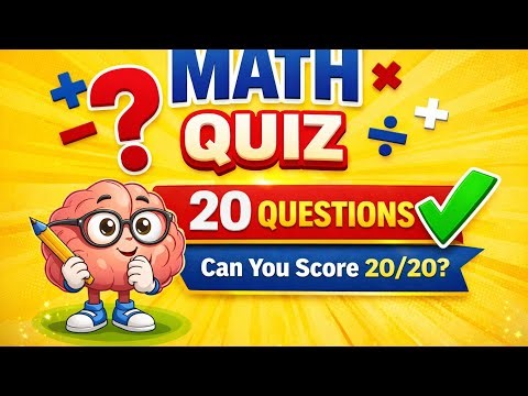Math Quiz Part 2 | 20 More Easy Math Questions with Answers ✓